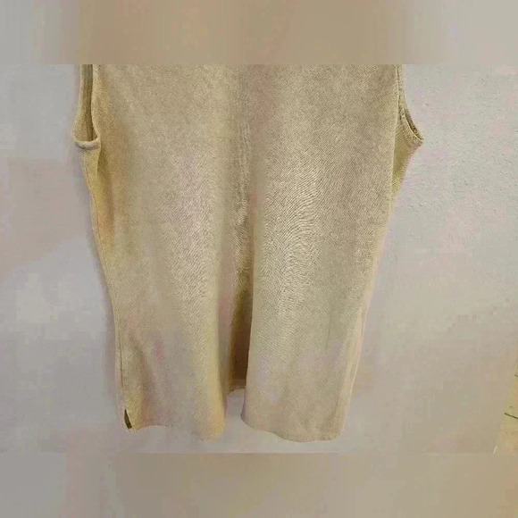 Cut Loose Women's XL  Solid Linen - V-Neck Bias Tank Lagenlook - Picture 4 of 10